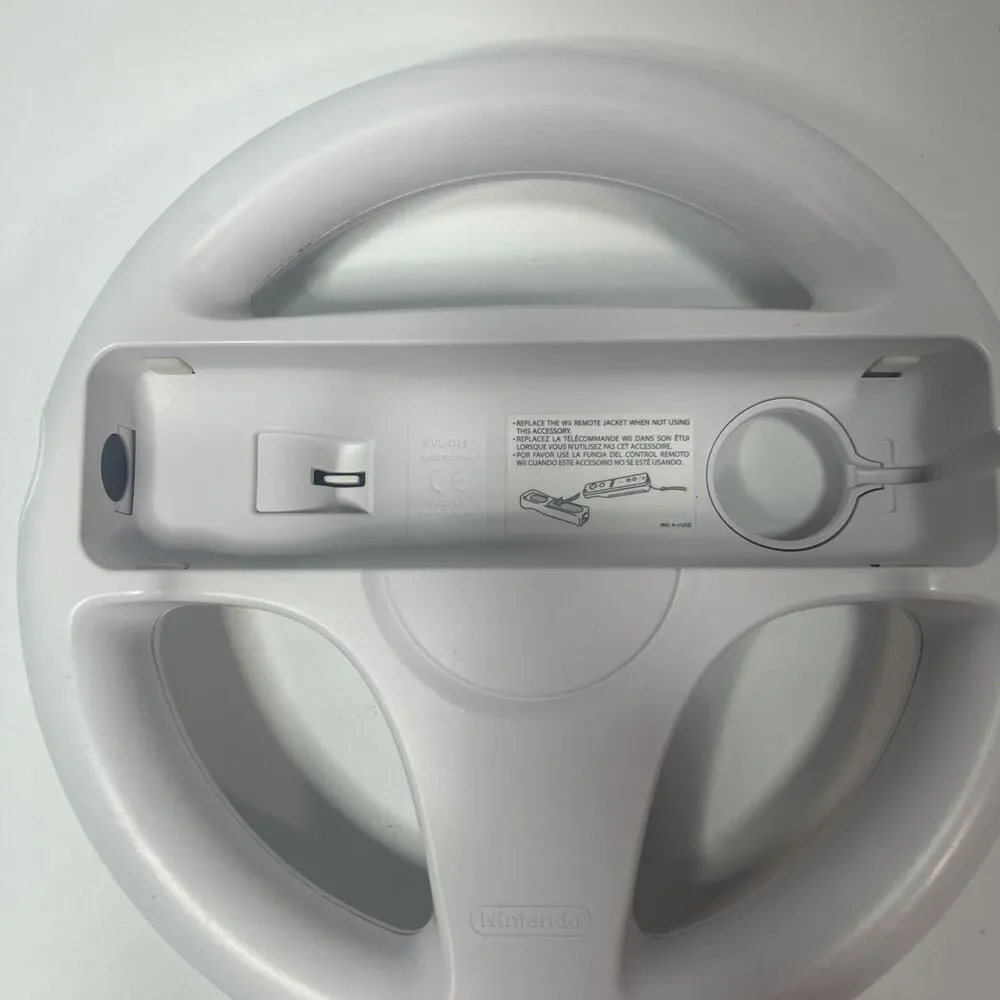 Official OEM Nintendo Wii Mario Kart Steering Wheel Controller White RVL-024
